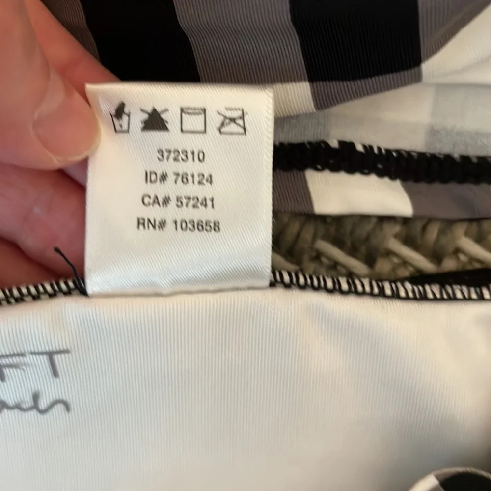 Loft Beach Gingham Ruched Halter Tankini Top & Bottom - Picture 6 of 7